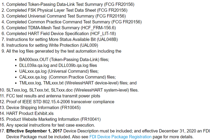 WirelessHART產品認證需要提供的材料.png